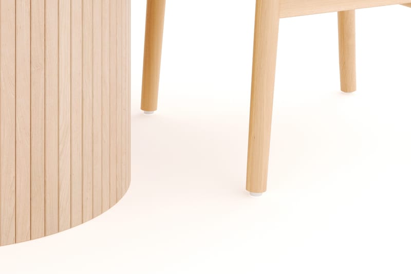 Kopparbo Matgrupp 130 cm Rund med 4 Dastoori Matstolar - Beige - Products - Möbler - Bord & matgrupp - Matgrupp