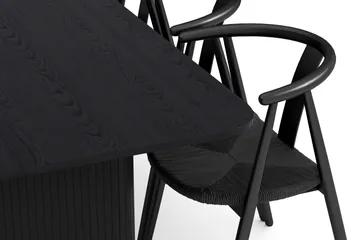 Kopparbo Matgrupp 200-260 cm Förlängningsbart med 6 Cytie Karmstolar - Svart - Products - Möbler - Bord & matgrupp - Matgrupp