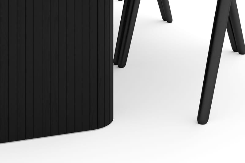 Kopparbo Matgrupp 200-260 cm Förlängningsbart med 6 Cytie Karmstolar - Svart - Products - Möbler - Bord & matgrupp - Matgrupp