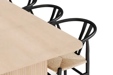 Kopparbo Matgrupp 200-260 cm Förlängningsbart med 6 Dastoori Matstolar - Whitewash - Products - Möbler - Bord & matgrupp - Matgrupp