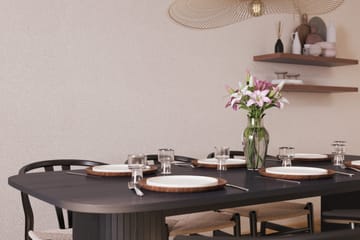 Kopparbo Matgrupp 200 cm med 6 Dastoori Matstolar - Svart - Products - Möbler - Bord & matgrupp - Matgrupp