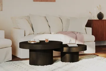 Kopparbo Soffbord 75 cm Runt Svart - Svart trä - Products - Möbler - Bord & matgrupp - Soffbord