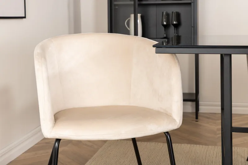 Leif Matgrupp 200 cm Rektangulär med 6 Berit stolar - Beige - Products - Möbler - Bord & matgrupp - Matgrupp