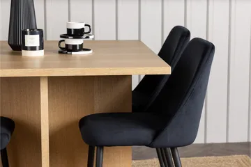 Leo Matgrupp 100 cm Rektangulär med 4 Night stolar - Svart - Products - Möbler - Bord & matgrupp - Matgrupp