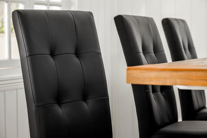 Lyon Förlängningsbar Matgrupp 200 cm med 6 Viktor Stol - Natur/Vit/Svart - Products - Möbler - Bord & matgrupp - Matgrupp