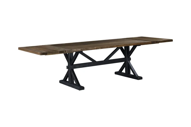Lyon Förlängningsbart Matbord 6 personer - Utdragbart plankbord 200 cm - Natur/Svart - Products - Möbler - Bord & matgrupp - Matbord & köksbord