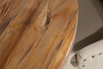 Lyon Matgrupp Rund med 4 st Viktoria Fåtölj - Trä / Beige - Products - Möbler - Bord & matgrupp - Matgrupp