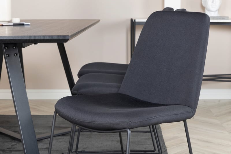 Marina Matgrupp 180 cm Rektangulär med 6 Muce stolar - Svart - Products - Möbler - Bord & matgrupp - Matgrupp