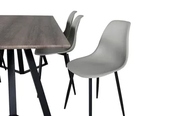 Marina Matgrupp 180 cm Rektangulär med 6 Polar stolar - Svart - Products - Möbler - Bord & matgrupp - Matgrupp