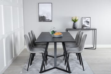 Marina Matgrupp 180 cm Rektangulär med 6 Polar stolar - Svart - Products - Möbler - Bord & matgrupp - Matgrupp