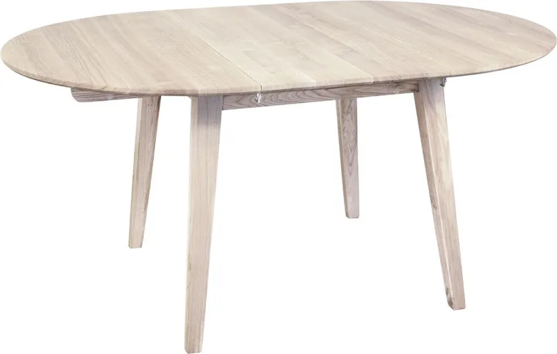 Matbord Genova förlängningsbart Ø110-160x110 cm whitewash oak, Whitewash Oak