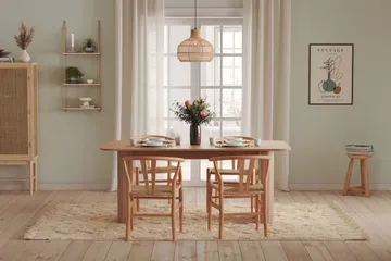 Kopparbo Matbord 180-240 cm Förlängningsbart - Ljust vitlaserat ekträ - Products - Möbler - Bord & matgrupp - Matbord & köksbord