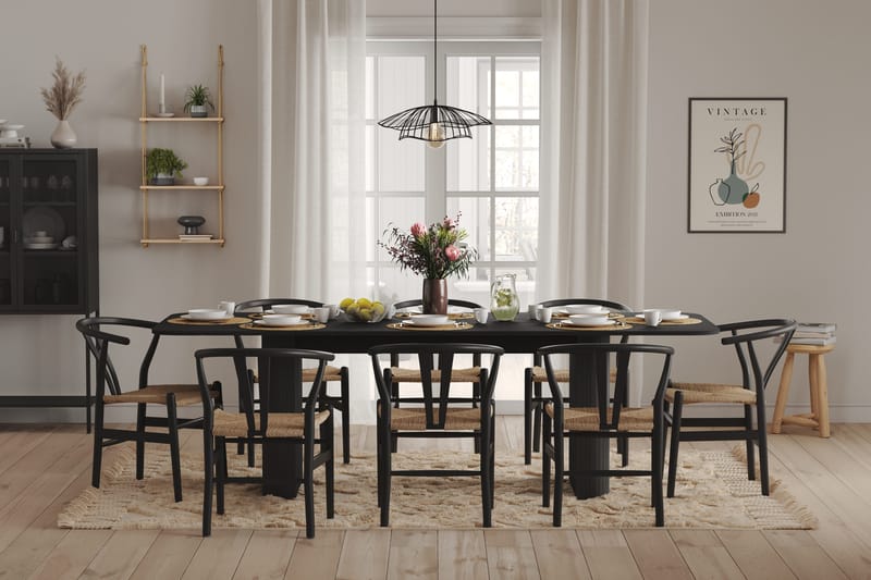 Kopparbo Matbord 180-240 cm Förlängningsbart - Svart trä - Products - Möbler - Bord & matgrupp - Matbord & köksbord