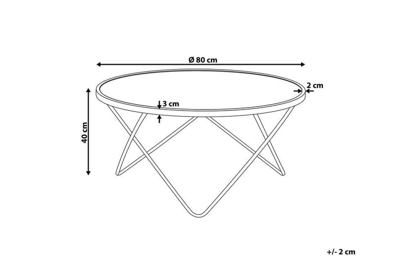 Meerah Soffbord 80 cm Runt - Vit - Products - Möbler - Bord & matgrupp - Soffbord