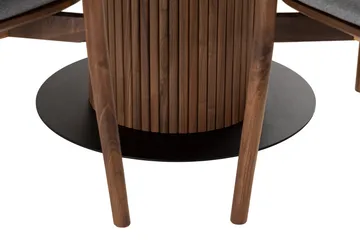 Noira Matgrupp 120 cm Runt Matbord med 4 Noira Stolar - Valnöt - Products - Möbler - Bord & matgrupp - Matgrupp