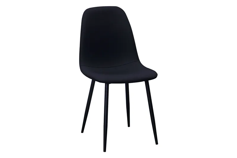 Noira Ovalt Matbord 220 cm Svart +  8 st Nibe stol svart med svarta ben - Svart - Products - Möbler - Bord & matgrupp - Matgrupp
