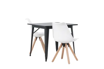 Ochovi Matgrupp  80 cm Rektangulär med 2 Zeno stolar - Svart - Products - Möbler - Bord & matgrupp - Matgrupp