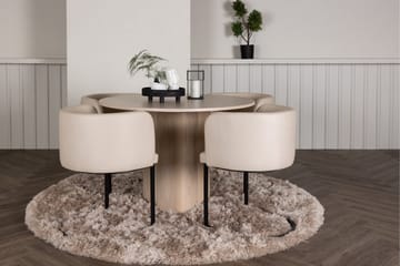 Olivia Matgrupp 110 cm Rund med 4 Simrishamn stolar - Whitewash - Products - Möbler - Bord & matgrupp - Matgrupp