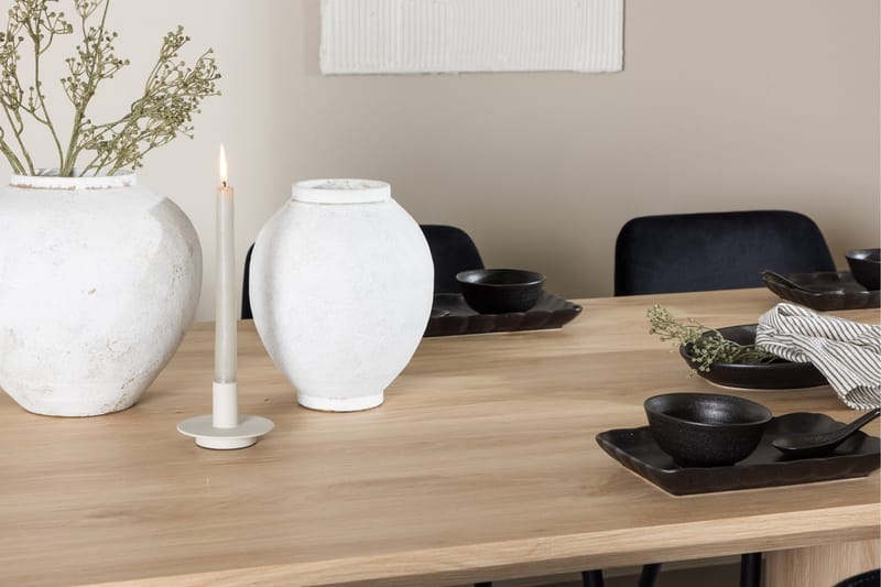 Olivia Matgrupp 210 cm Rektangulär med 6 Night stolar - Whitewash/Svart - Products - Möbler - Bord & matgrupp - Matgrupp