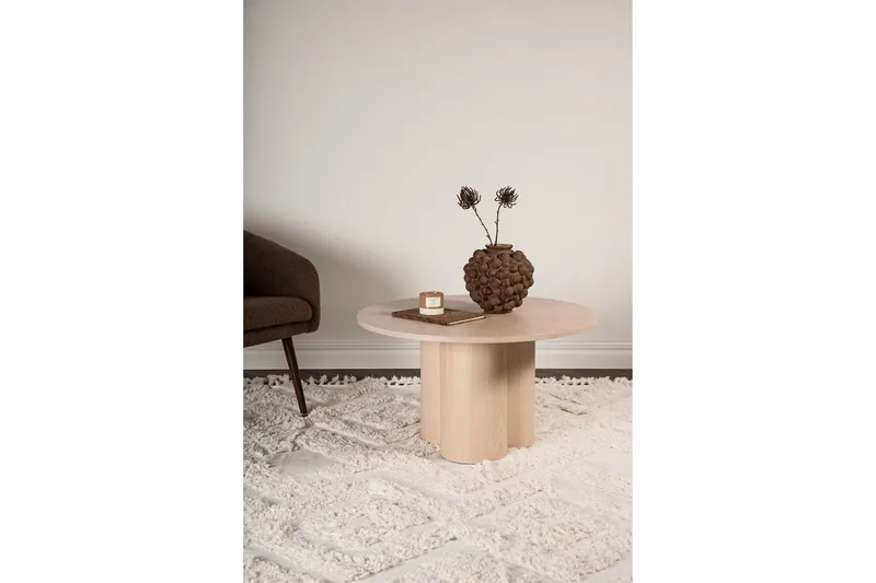 Olivia Soffbord 80 cm Runt - Vit - Products - Möbler - Bord & matgrupp - Soffbord