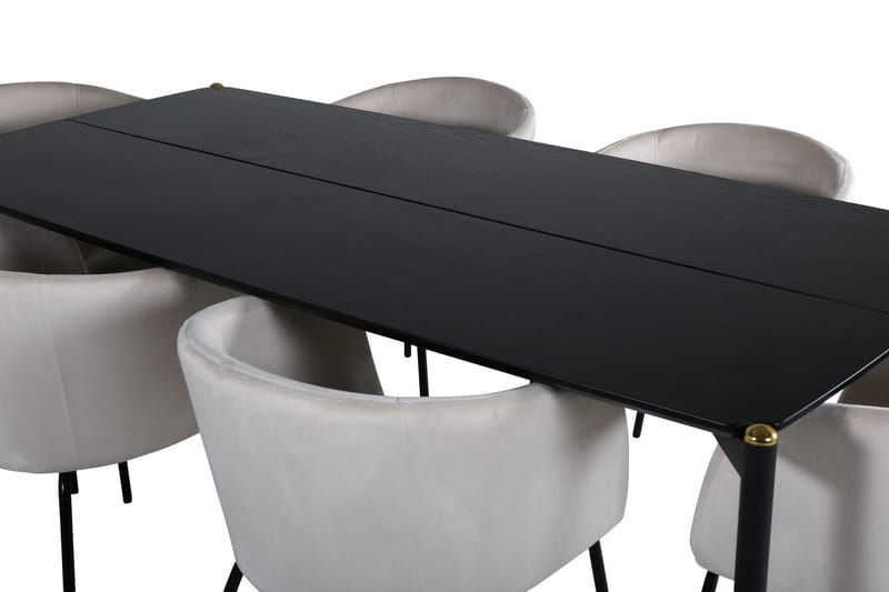 Pelle Matgrupp 190 cm Rektangulär med 6 Berit stolar - Beige - Products - Möbler - Bord & matgrupp - Matgrupp