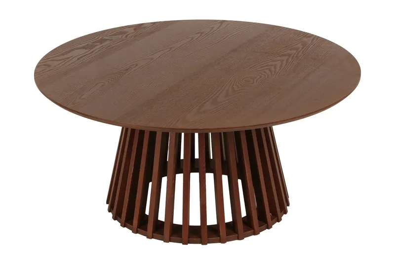 Peyra Soffbord Runt 86 cm Fanér - Valnöt - Products - Möbler - Bord & matgrupp - Soffbord