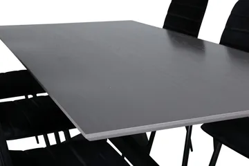Piazza Matgrupp 180 cm Rektangulär med 6 Windu stolar - Svart - Products - Möbler - Bord & matgrupp - Matgrupp