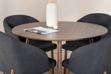 Plaza Matgrupp 100 cm Rund med 4 Arch stolar - Svart - Products - Möbler - Bord & matgrupp - Matgrupp