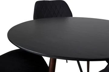 Plaza Matgrupp 100 cm Rund med 4 Gemma stolar - Svart - Products - Möbler - Bord & matgrupp - Matgrupp