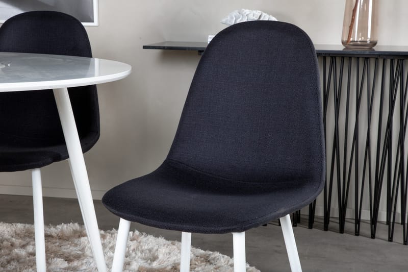 Plaza Matgrupp 100 cm Rund med 4 Polar stolar - Svart - Products - Möbler - Bord & matgrupp - Matgrupp