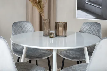 Plaza Matgrupp 100 cm Rund med 4 Polar stolar - Svart - Products - Möbler - Bord & matgrupp - Matgrupp