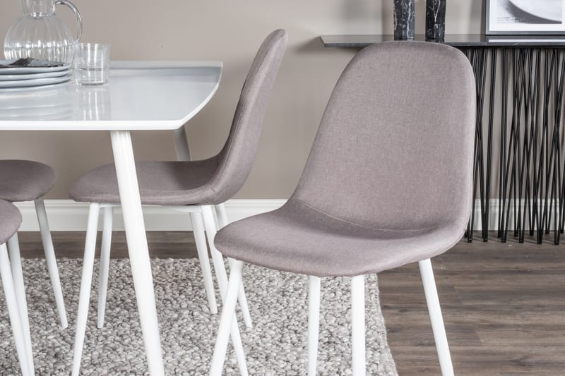 Polar Matgrupp 120 cm Rektangulär med 4 Polar stolar - Grå - Products - Möbler - Bord & matgrupp - Matgrupp