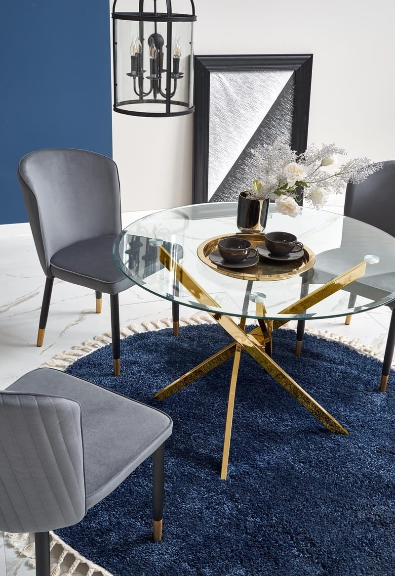 Raymond matbord Ø100 cm - Guld - Guld - Products - Möbler - Bord & matgrupp - Matbord & köksbord