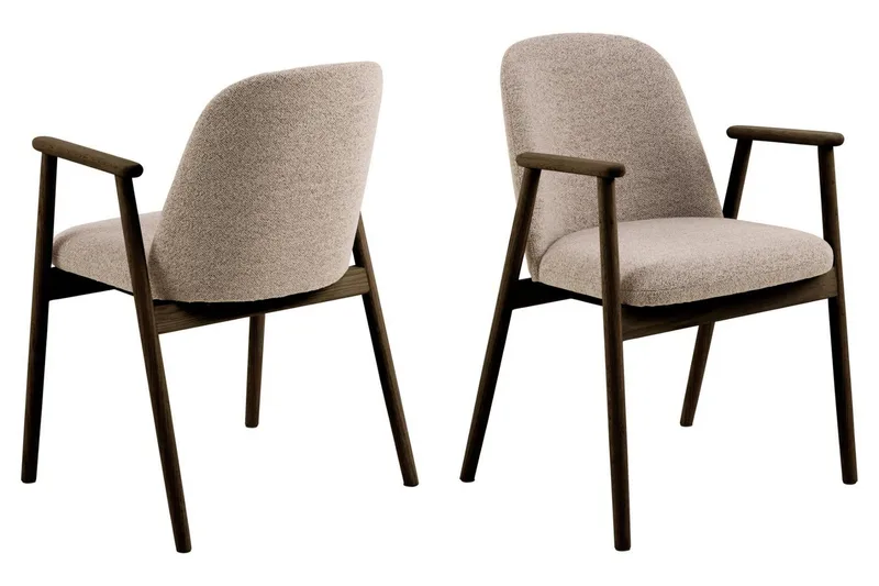 Richeto Matbord 180 cm Rökt Ek med 4 Reciclar Matstolar - Rökt ek/Greige - Products - Möbler - Bord & matgrupp - Matgrupp