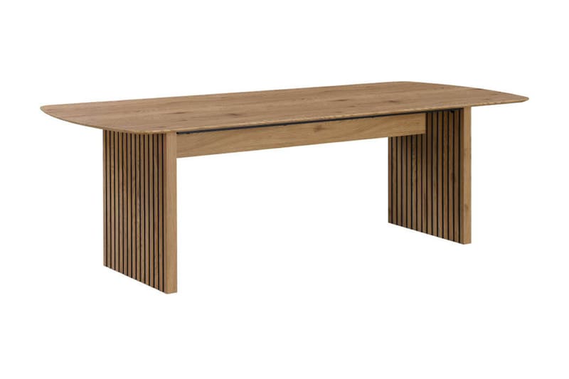 Richeto Matbord 240 cm med 8 Winston Matstolar - Naturlig finish / Beige / Metallben Ek - Products - Möbler - Bord & matgrupp - Matgrupp