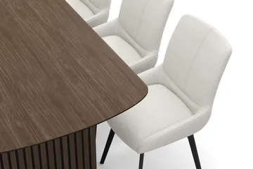 Richeto Matgrupp 180 cm med 6 Mora Snurrstolar - Rökt ek/Ljusbeige - Products - Möbler - Bord & matgrupp - Matgrupp