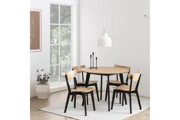 Roxby Matbord 105 cm Ek/Svart - Products - Möbler - Bord & matgrupp - Matbord & köksbord