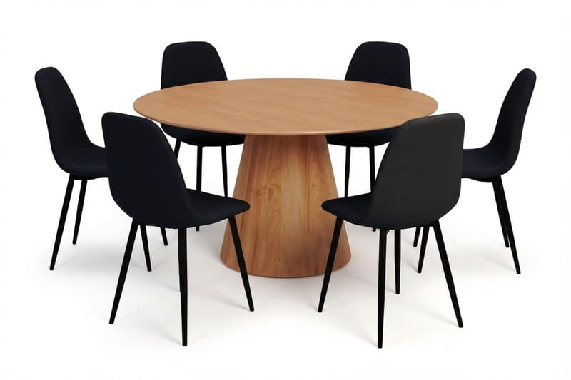 Siena Matgrupp runt 150 cm Ek med 6 Nibe Matstolar - Ek - Products - Möbler - Bord & matgrupp - Matgrupp