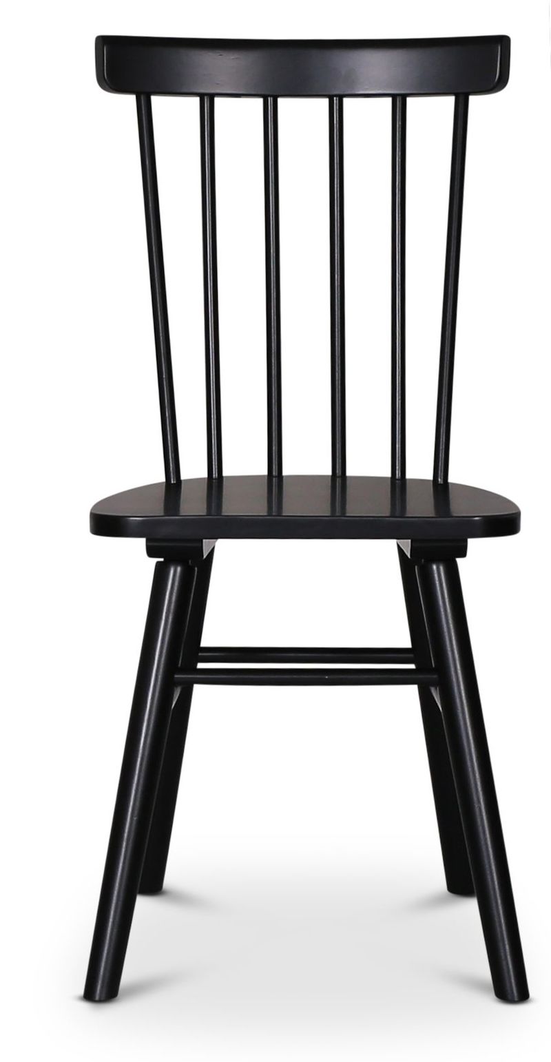 Sintorp matgrupp, runt matbord Ø115 cm inkl 4 st Orust pinnstolar - Svart marmor (Laminat) - Svart marmorlaminat - Products - Möbler - Bord & matgrupp - Matgrupp