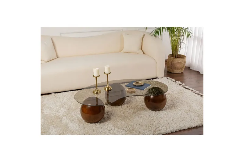 Soffbord Jaromere Valnöt / Bronse - Valnöt / Bronse - Products - Möbler - Bord & matgrupp - Soffbord