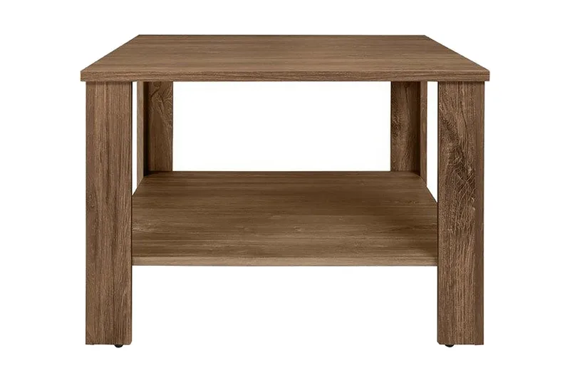 Odettie Soffbord 68 cm med Förvaring Hylla Ek, Brun