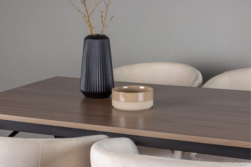 Tempe Matgrupp 140 cm Rektangulär med 4 Berit stolar - Beige - Products - Möbler - Bord & matgrupp - Matgrupp