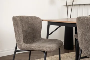 Tempe Matgrupp 140 cm Rektangulär med 4 Modesto stolar - Mörkgrå - Products - Möbler - Bord & matgrupp - Matgrupp