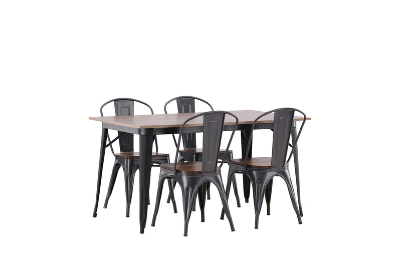 Tempe Matgrupp 140 cm Rektangulär med 4 Tempe stolar - Valnöt - Products - Möbler - Bord & matgrupp - Matgrupp