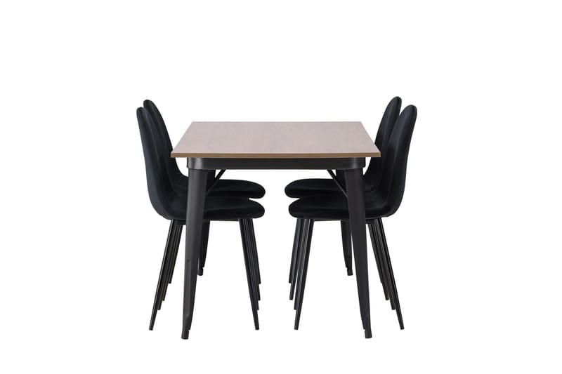 Tempe Matgrupp 140 cm Rektangulär med 4 Polar stolar - Svart - Products - Möbler - Bord & matgrupp - Matgrupp