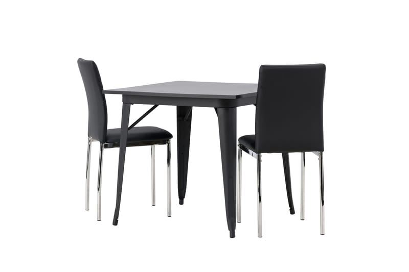 Tempe Matgrupp 80 cm Rektangulär med 2 Lily stolar - Svart - Products - Möbler - Bord & matgrupp - Matgrupp