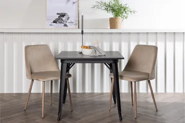 Tempe Matgrupp 80 cm Rektangulär med 2 Night Stolar - Svart - Products - Möbler - Bord & matgrupp - Matgrupp