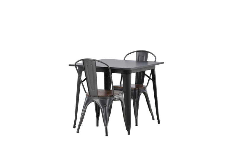 Tempe Matgrupp  80 cm Rektangulär med 2 Tempe stolar - Mörkgrå - Products - Möbler - Bord & matgrupp - Matgrupp