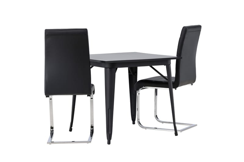 Tempe Matgrupp 80 cm Rektangulär med 2 Tempo stolar - Svart - Products - Möbler - Bord & matgrupp - Matgrupp
