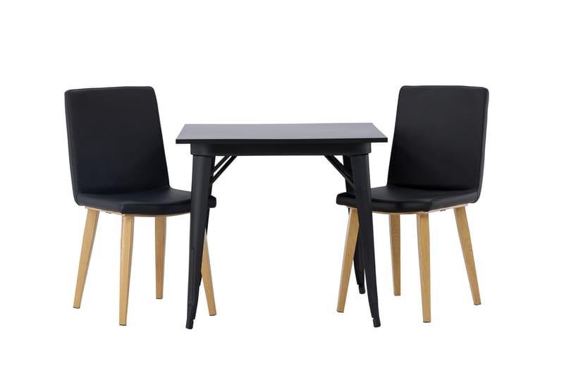 Tempe Matgrupp 80 cm Rektangulär med 2 Today stolar - Svart - Products - Möbler - Bord & matgrupp - Matgrupp